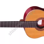 Gitara klasyczna leworęczna Ortega R200L hiszpańska lity cedr i palo-rojo przód.