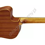Gitara elektro-klasyczna Ortega RCE131SN wąski gryf top lity cedr tył.