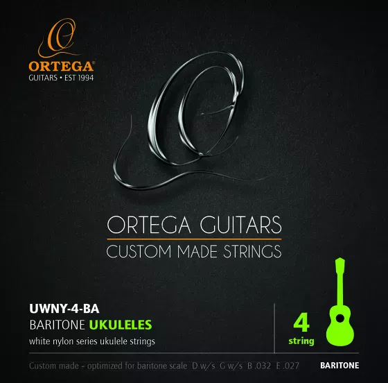 Struny do ukulele barytonowego Ortega UWNY-4-BA przód.