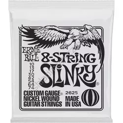 Ernie Ball 2625 Slinky 8-string ][ Struny do 8-strunowej gitary elektrycznej 10-74