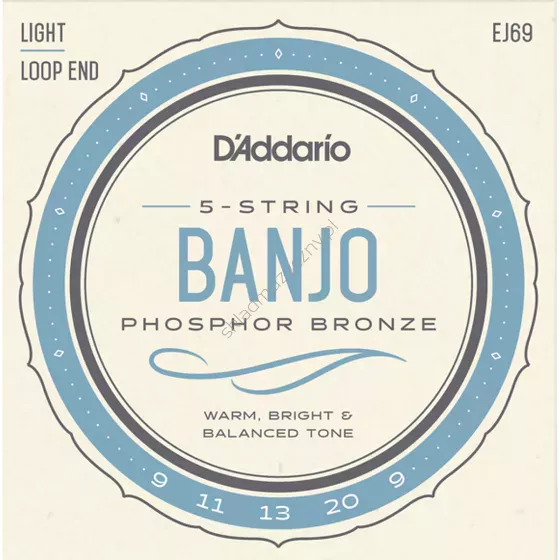 D'Addario EJ69 Phophor Bronze ][ Zestaw strun do banjo 5-strunowego