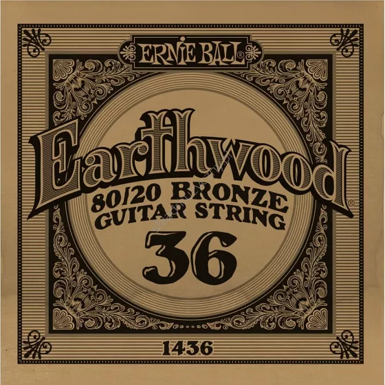 Ernie Ball Earthwood 80/20 Bronze Guitar String 1436 ][ Pojedyncza struna do gitary akustycznej .036