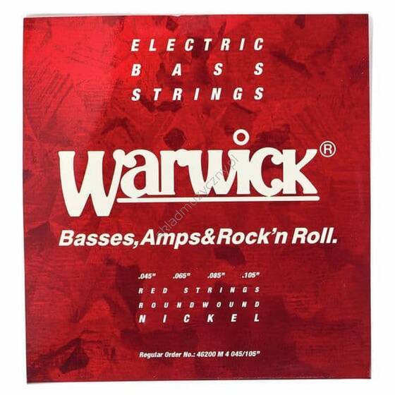 Warwick 46200 M 4 Red Strings || Struny do 4-strunowej gitary basowej 45-105