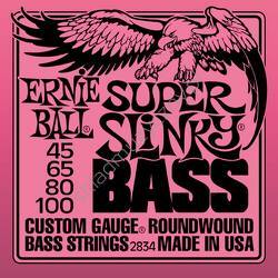 Ernie Ball 2834 Super Slinky Bass || Struny do 4-strunowej gitary basowej 45-100