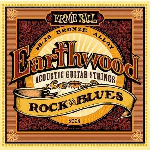 Ernie Ball 2008 Earthwood 80/20 Bronze Alloy Rock&Blues | Struny do gitary akustycznej 10-52