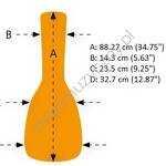 Pokrowiec na gitarę klasyczną 1/2 Ortega ONB12 wymiary.