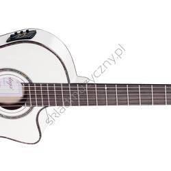 Ortega RCE145WH || Gitara elektro-klasyczna 4/4 z wąskim gryfem i korpusem