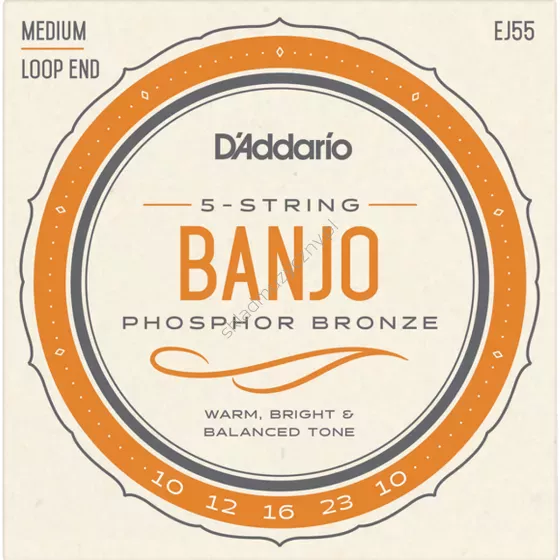 D'Addario EJ55 Phophor Bronze ][ Zestaw strun do banjo 5-strunowego