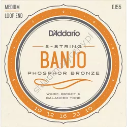 D'Addario EJ55 Phophor Bronze ][ Zestaw strun do banjo 5-strunowego