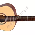 Gitara klasyczna Ortega R158SN wąski gryf lity top naturalna przód.