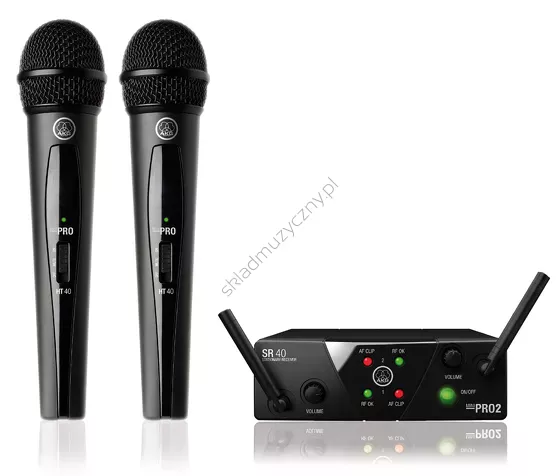 AKG WMS40 Mini 2 Dual Vocal Set BD ISM2/3 ][ System bezprzewodowy z dwoma mikrofonami do ręki