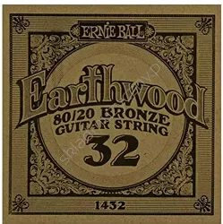 Ernie Ball Earthwood 80/20 Bronze Guitar String 1432 ][ Pojedyncza struna do gitary akustycznej .032