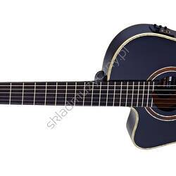 Ortega RCE138-T4BK-L | Leworęczna gitara elektro-klasyczna z wąskim korpusem 4/4