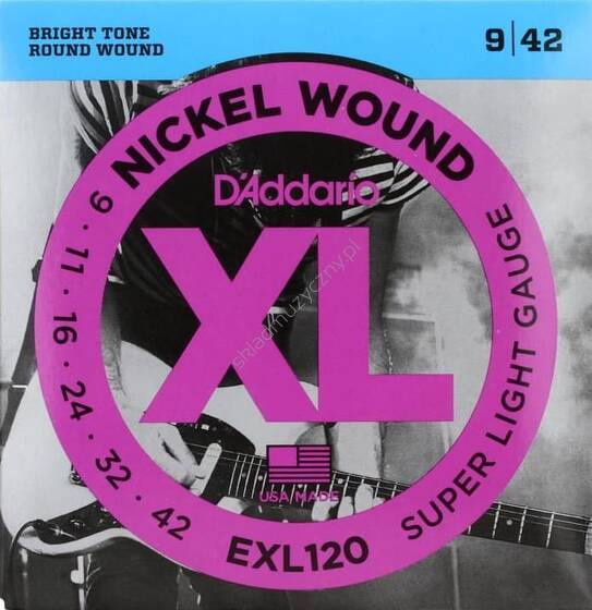 D'Addario EXL120 || Struny do gitary elektrycznej 9-42