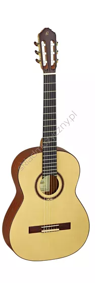 Gitara klasyczna Ortega M5CS Custom Master lity świerk i mahoń przód.