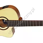 Gitara elektro-klasyczna Ortega RCE138SN top lity świerk wąski gryf przód.