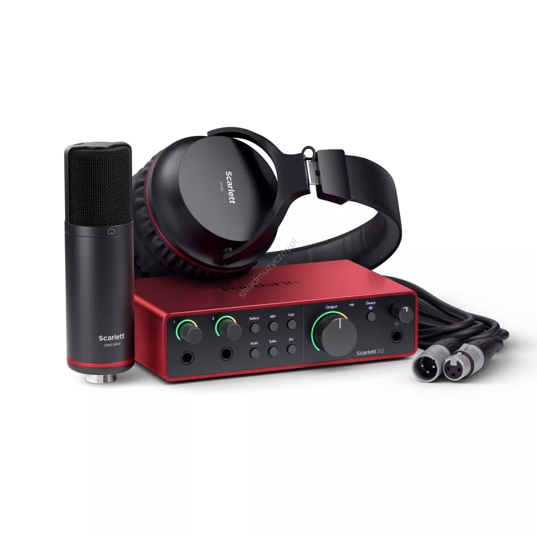 Focusrite Scarlett 2i2 Studio 4th Gen ][ Interfejs audio USB ze słuchawkami i mikrofonem