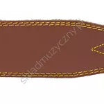 Pasek gitarowy Ortega OSL2-85BR szeroki skórzany brązowy zaczep.