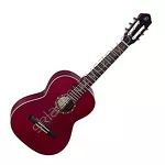 Gitara klasyczna 7/8 Ortega R121-7/8WR czerwona front.