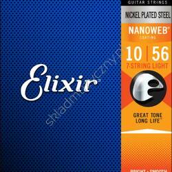 Elixir 12057 Nanoweb || Struny do 7-strunowej gitary elektrycznej 10-56