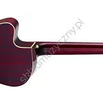 Gitara elektro-klasyczna Ortega RCE138-T4STR czerwona thinline tył.