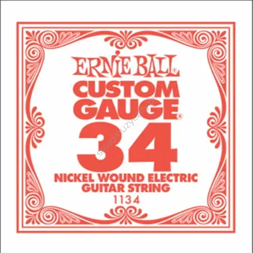 Ernie Ball Custom Gauge 1134 ][ Pojedyncza struna do gitary elektrycznej .034