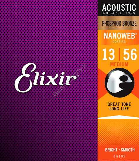 Elixir Phosphor 16102 Bronze Nanoweb || Struny do gitary akustycznej 13-56