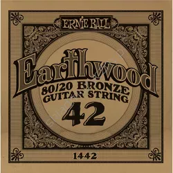 Ernie Ball Earthwood 80/20 Bronze Guitar String 1442 ][ Pojedyncza struna do gitary akustycznej .042