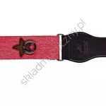Pasek gitarowy Ortega OCS-100 bawełniany różowy zaczep.