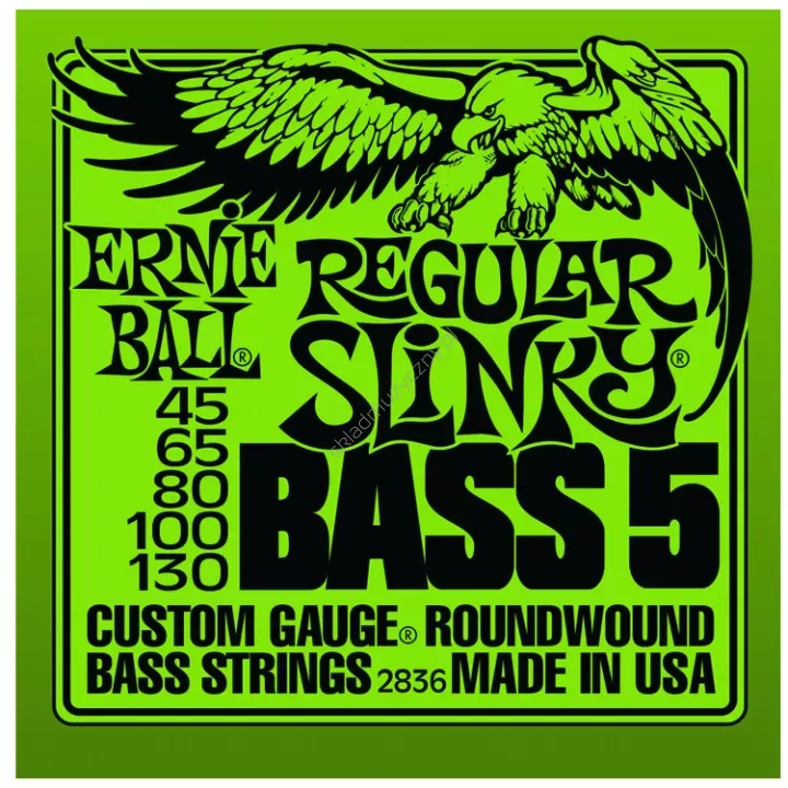 Ernie Ball 2836 Regular Slinky Bass ][ Struny do 5-strunowej gitary basowej 45-130