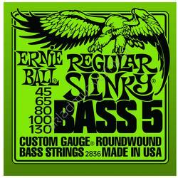 Ernie Ball 2836 Regular Slinky Bass || Struny do 5-strunowej gitary basowej 45-130