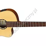 Gitara elektro-klasyczna Ortega RCE125SN thinline przód.