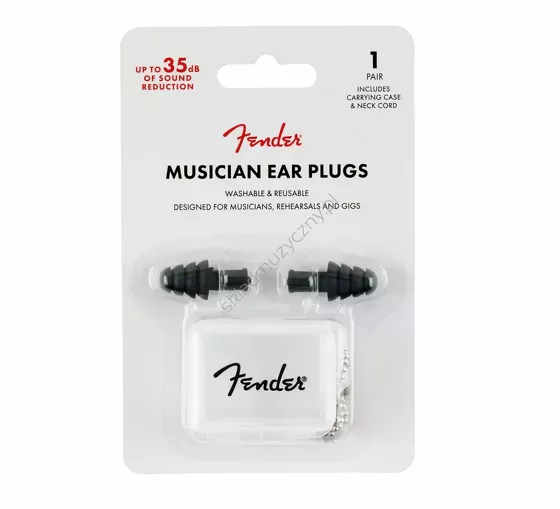 Fender Musician Ear Plugs 27dB ][ Komplet 2 zatyczek do uszu