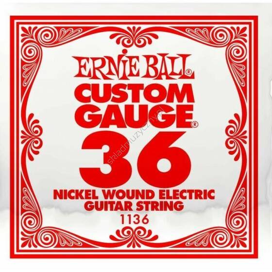 Ernie Ball Custom Gauge 1136 | Pojedyncza struna do gitary elektrycznej .036
