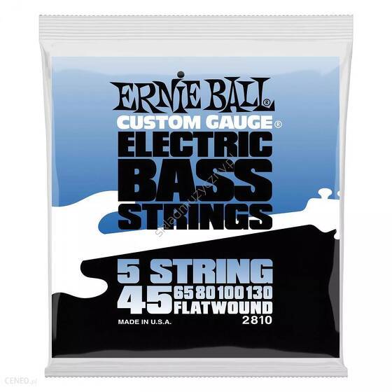 Ernie Ball 2810 Custom Electric Bass Flat Wound || Struny szlify do 5-strunowej gitary basowej 45-130