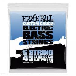 Ernie Ball 2810 Custom Electric Bass Flat Wound || Struny szlify do 5-strunowej gitary basowej 45-130