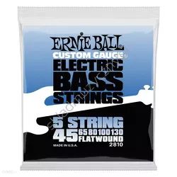 Ernie Ball 2810 Custom Electric Bass Flat Wound ][ Struny szlify do 5-strunowej gitary basowej 45-130