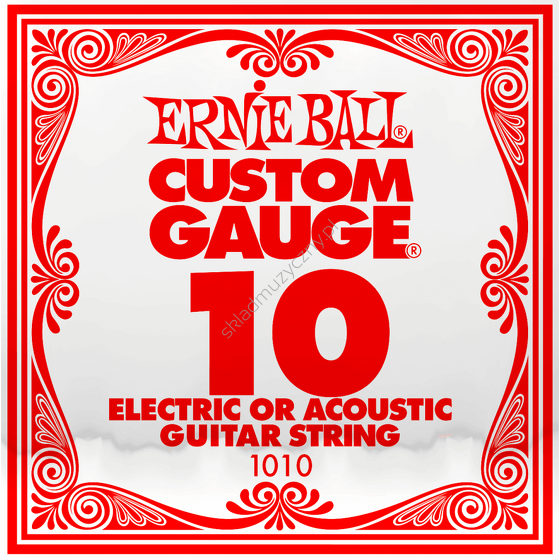 Ernie Ball Custom Gauge 1010 || Pojedyncza struna do gitary elektrycznej .010