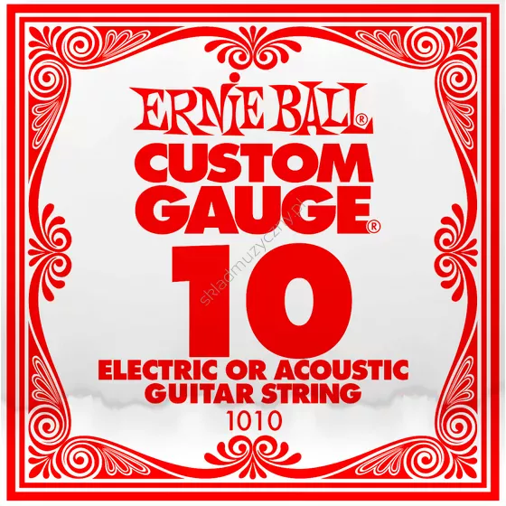 Ernie Ball Custom Gauge 1010 ][ Pojedyncza struna do gitary elektrycznej .010