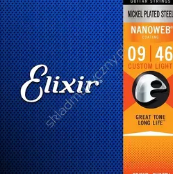 Elixir 12027 Nanoweb ][ Struny do gitary elektrycznej 9-46