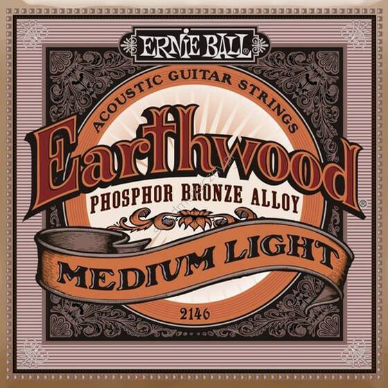 Ernie Ball 2146 Earthwood Phosphor Bronze Alloy Medium Light || Struny do gitary akustycznej 12-54