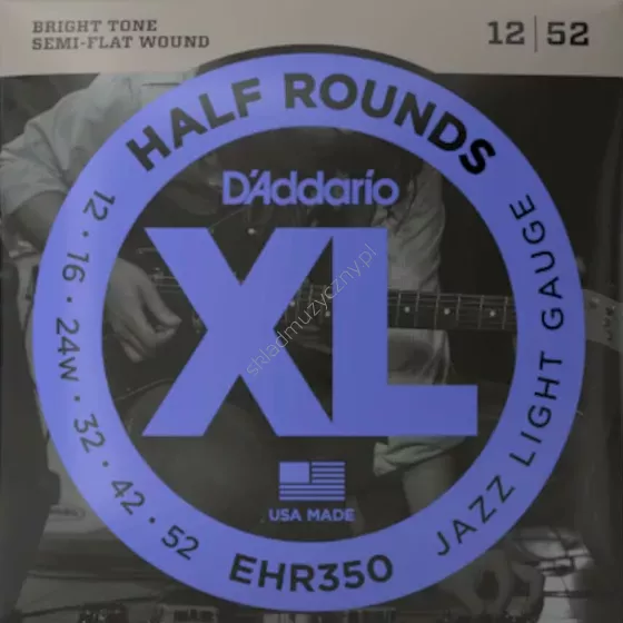 D'Addario EHR350 ][ Struny półszlify do gitary elektrycznej 12-52