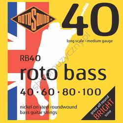 Rotosound RB40 Roto Bass || Struny do 4-strunowej gitary basowej 40-100