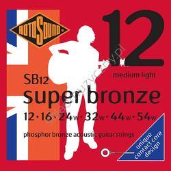 Rotosound SB12 Super Bronze | Struny do gitary akustycznej 12-54