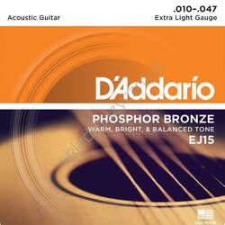 D'Addario EJ15 Phosphor Bronze || Struny do gitary akustycznej 10-47