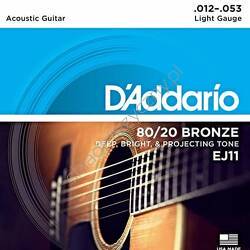 D'Addario EJ11 Bronze | Struny do gitary akustycznej 12-53 