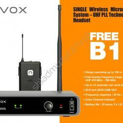 Novox Free B1 || Zestaw bezprzewodowy z mikrofonem na głowę