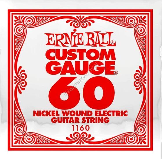 Ernie Ball Custom Gauge 1160 | Pojedyncza struna do gitary elektrycznej .060