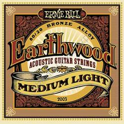 Ernie Ball 2003 Earthwood 80/20 Bronze Alloy Medium Light | Struny do gitary akustycznej 12-54