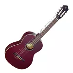 Gitara klasyczna Ortega R131SN-WR czerwona wąski gryf top lity cedr front.